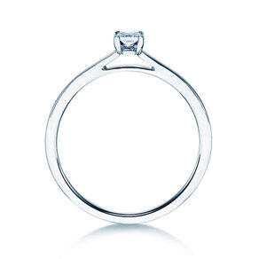 Verlobungsring Princess in Silber 925/- mit Diamant 0,15ct G/SI