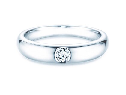 Verlobungsring Promise in Silber 925/- mit Diamant 0,15ct G/VS