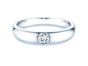 Verlobungsring Promise in Silber 925/- mit Diamant 0,15ct G/VS