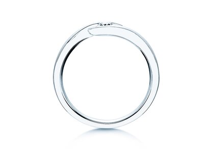 Verlobungsring Twist in Silber 925/- mit Diamant 0,15ct G/SI