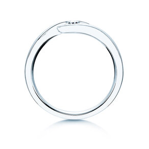 Verlobungsring Twist in Silber 925/- mit Diamant 0,15ct G/SI