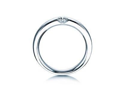 Verlobungsring Destiny in 14K Weißgold mit Diamant 0,20ct H/SI