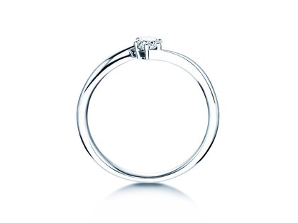 Verlobungsring Devotion in 14K Weißgold mit Diamant 0,20ct D/IF