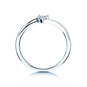 Verlobungsring Devotion in 14K Weißgold mit Diamant 0,20ct D/IF