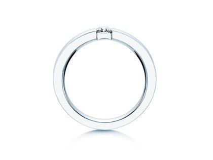 Verlobungsring Infinity in 14K Weißgold mit Diamant 0,20ct H/SI