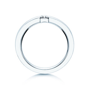 Verlobungsring Infinity in 14K Weißgold mit Diamant 0,20ct H/SI