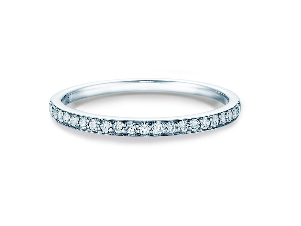 Verlobungsring Alliance in Platin 950/- mit Diamanten 0,21ct G/SI