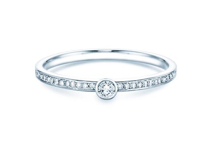 Verlobungsring Eternal Pavé in 14K Weißgold mit Diamanten 0,21ct G/SI