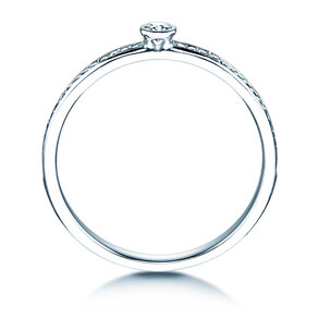 Verlobungsring Eternal Pavé in 14K Weißgold mit Diamanten 0,21ct G/SI