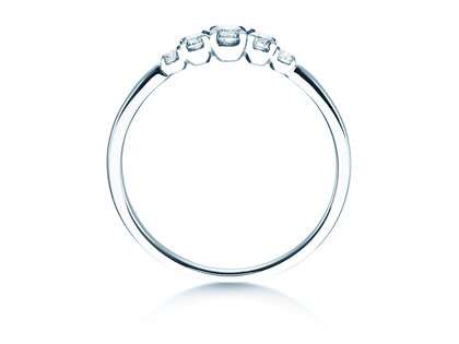 Verlobungsring 5 Diamonds in 18K Weißgold mit Diamanten 0,25ct G/SI
