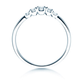 Verlobungsring 5 Diamonds in 18K Weißgold mit Diamanten 0,25ct G/SI