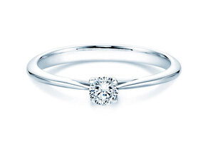 Verlobungsring Delight in 9K Weißgold mit Diamant 0,25ct H/SI