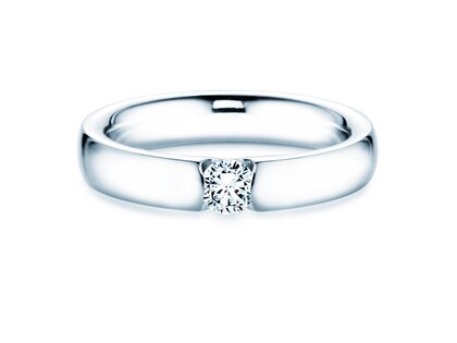 Verlobungsring Destiny in 9K Weißgold mit Diamant 0,25ct H/SI