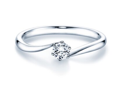 Verlobungsring Devotion in 9K Weißgold mit Diamant 0,25ct H/SI