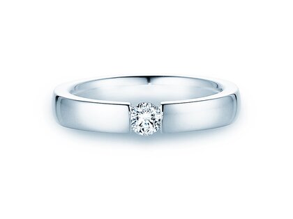 Verlobungsring Infinity in 14K Weißgold mit Diamant 0,25ct G/SI