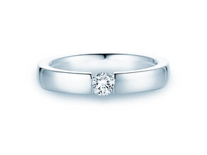 Verlobungsring Infinity in 14K Weißgold mit Diamant 0,25ct G/SI