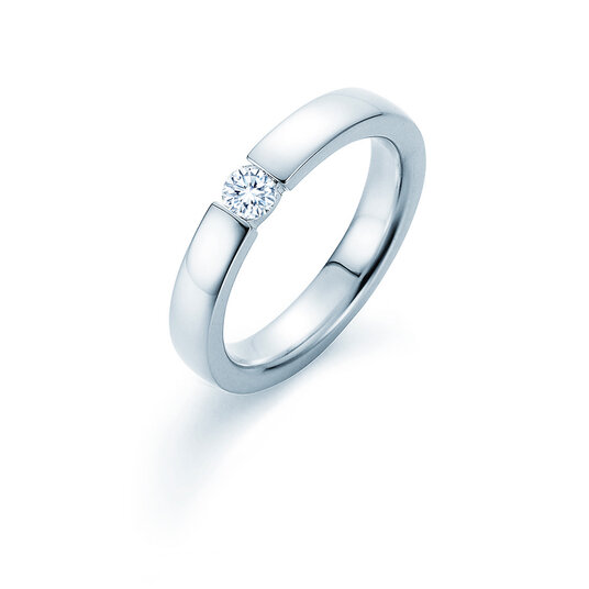 Verlobungsring Infinity in 18K Weißgold mit Labordiamant 0,25ct D/IF