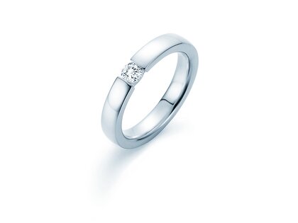 Verlobungsring Infinity in 14K Weißgold mit Diamant 0,25ct G/SI