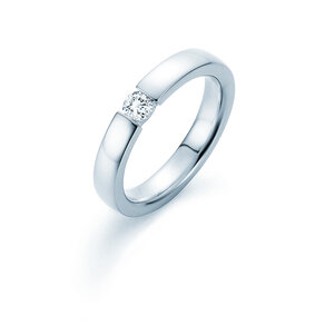 Verlobungsring Infinity in 14K Weißgold mit Diamant 0,25ct G/SI