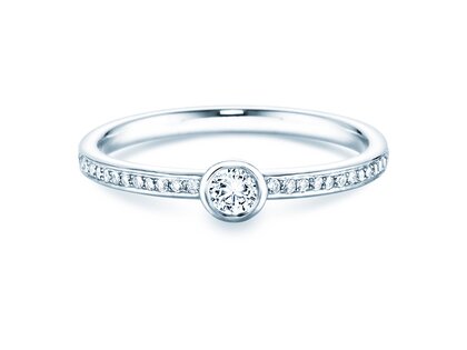 Verlobungsring Eternal Pavé in 18K Weißgold mit Diamanten 0,25ct G/SI