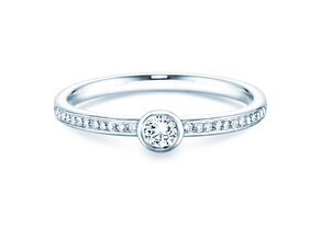 Verlobungsring Eternal Pavé in 18K Weißgold mit Diamanten 0,25ct G/SI