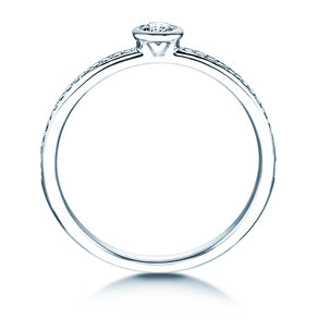 Verlobungsring Eternal Pavé in 18K Weißgold mit Diamanten 0,25ct G/SI