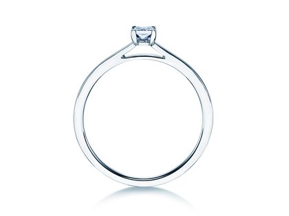 Verlobungsring Princess in 14K Weißgold mit Diamant 0,25ct G/SI