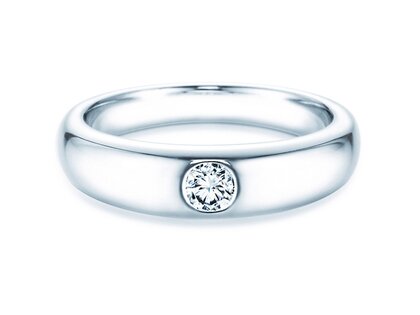 Verlobungsring Promise in 14K Weißgold mit Diamant 0,25ct H/SI
