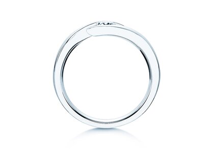 Verlobungsring Twist in 14K Weißgold mit Labordiamant 0,25ct E/VS