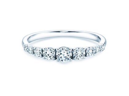 Verlobungsring 9 Diamonds in Platin 950/- mit Diamanten 0,27ct G/SI