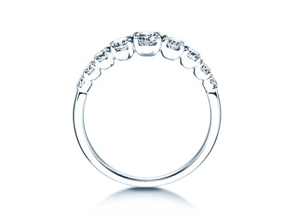 Verlobungsring 9 Diamonds in Platin 950/- mit Diamanten 0,27ct G/SI