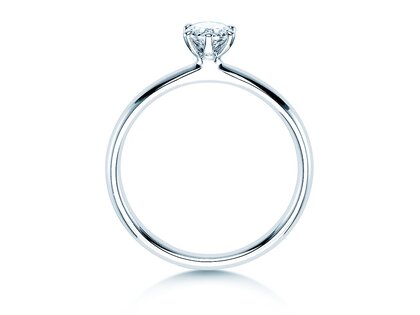 Verlobungsring Classic 6 in 14K Weißgold mit Diamant 0,30ct G/IF