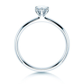 Verlobungsring Classic 6 in 14K Weißgold mit Diamant 0,30ct G/IF