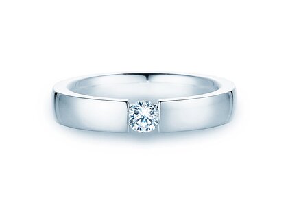 Verlobungsring Infinity in 18K Weißgold mit Diamant 0,30ct H/SI