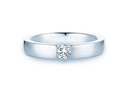 Verlobungsring Infinity in 9K Weißgold mit Diamant 0,30ct H/SI