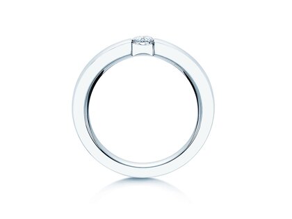Verlobungsring Infinity in 18K Weißgold mit Diamant 0,30ct H/SI