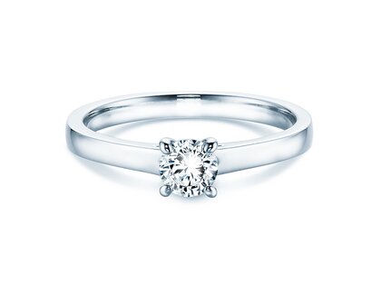 Verlobungsring Modern in 14K Weißgold mit Diamant 0,30ct H/SI