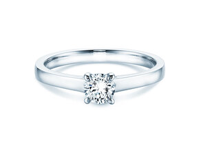 Verlobungsring Modern in 14K Weißgold mit Diamant 0,30ct H/SI