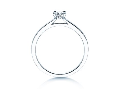 Verlobungsring Modern in 14K Weißgold mit Diamant 0,30ct H/SI