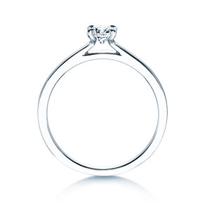 Verlobungsring Modern in 14K Weißgold mit Diamant 0,30ct H/SI