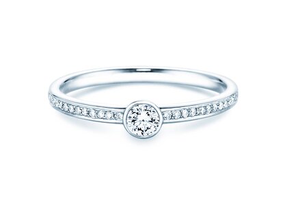 Verlobungsring Eternal Pavé in 18K Weißgold mit Diamanten 0,30ct G/SI