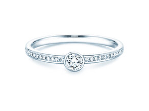 Verlobungsring Eternal Pavé in 18K Weißgold mit Diamanten 0,30ct G/SI