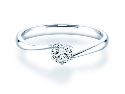Verlobungsring Devotion in 14K Weißgold mit Diamant 0,35ct G/SI