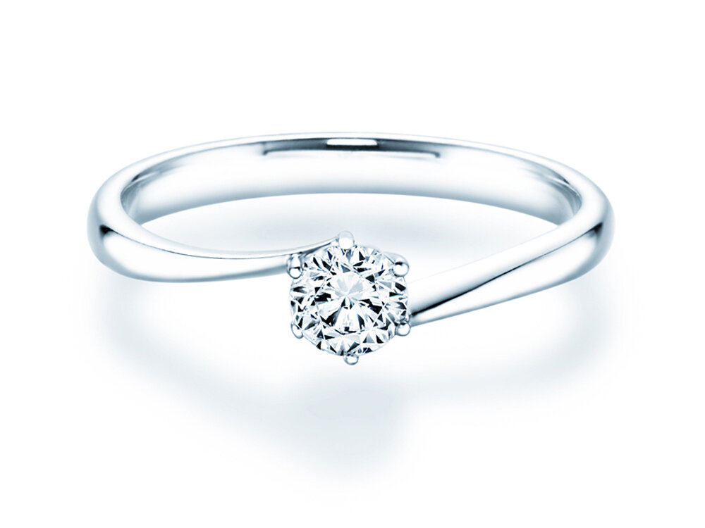 Verlobungsring Devotion in 18K Weißgold mit Diamant 0,35ct G/SI