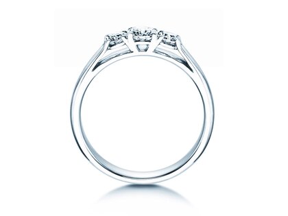 Verlobungsring 3 Stones in 14K Weißgold mit Labordiamanten 0,40ct E/VS