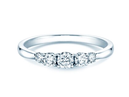 Verlobungsring 5 Diamonds in Platin