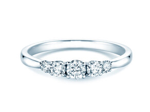 Verlobungsring 5 Diamonds in Platin
