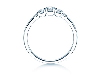 Verlobungsring 5 Diamonds in Platin