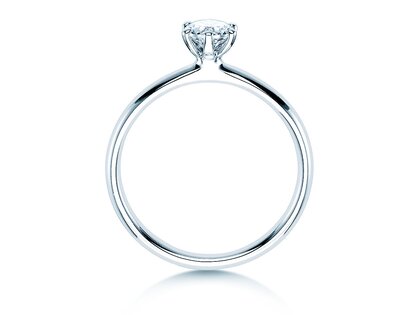 Verlobungsring Classic 6 in 14K Weißgold mit Diamant 0,40ct G/SI