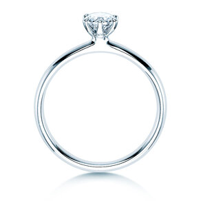 Verlobungsring Classic 6 in 14K Weißgold mit Diamant 0,40ct G/SI